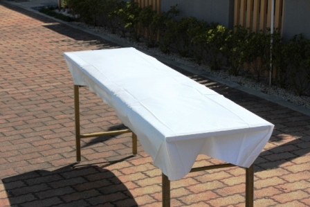 テーブルクロス600㎜幅机専用（ビニール） | テーブル用 クロス・白布 